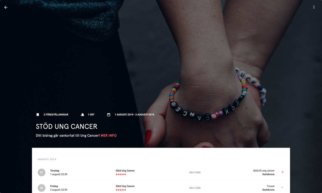 Event page